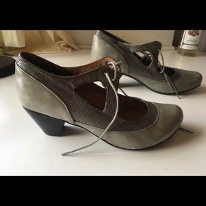 Miz Mooz Marian grey tie shoes